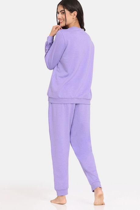 Rosaline Cozy Fits Knit Poly Loungewear Set - Violet Tulip — image 3